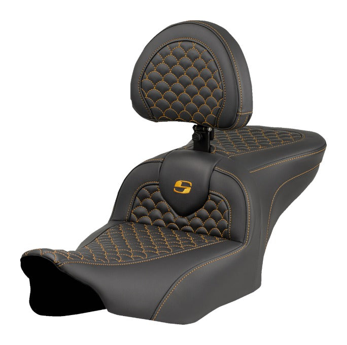 Asiento doble a escala Dragon de Saddlemen Roadsofa DS para Harley Touring