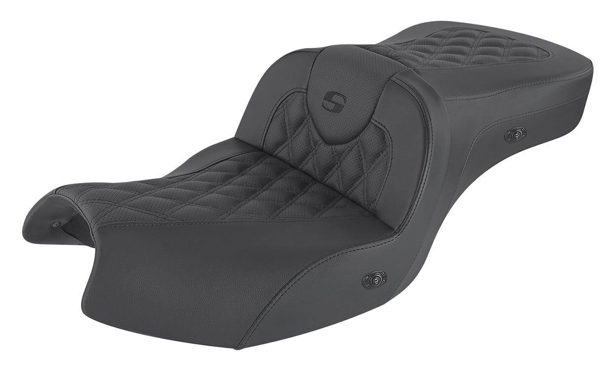 Saddlemen Roadsofa LS Lattice Stitch - Asiento doble para Indian