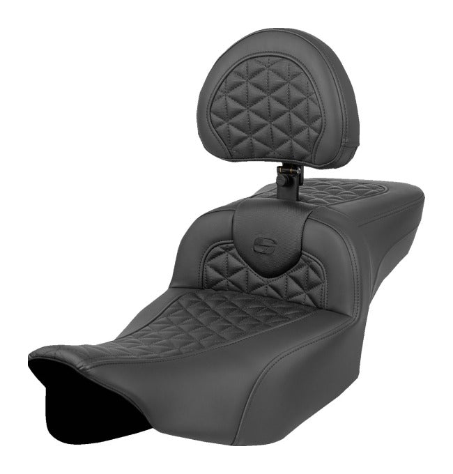 Asiento doble Saddlemen Roadsofa Tri Gripper para Harley Touring