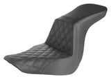 Asiento Saddlemen Tour Step-Up LS con costuras de celosía para Harley
