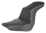 Asiento Saddlemen Tour Step-Up LS con costuras de celosía para Harley