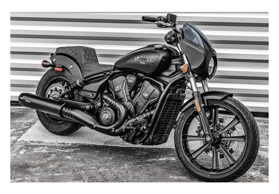 Asiento Saddlemen Step-Up LS con costuras de celosía para Indian Scout 2025-2026