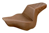 Asiento Saddlemen Step-Up LS con costuras de celosía para Harley