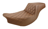 Asiento Saddlemen Step-Up LS con costura de celosía para Indian