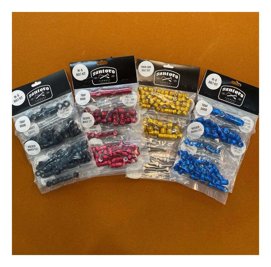 Kit de pernos de palanquilla Santoro Fabworx Deluxe Chachos para Harley