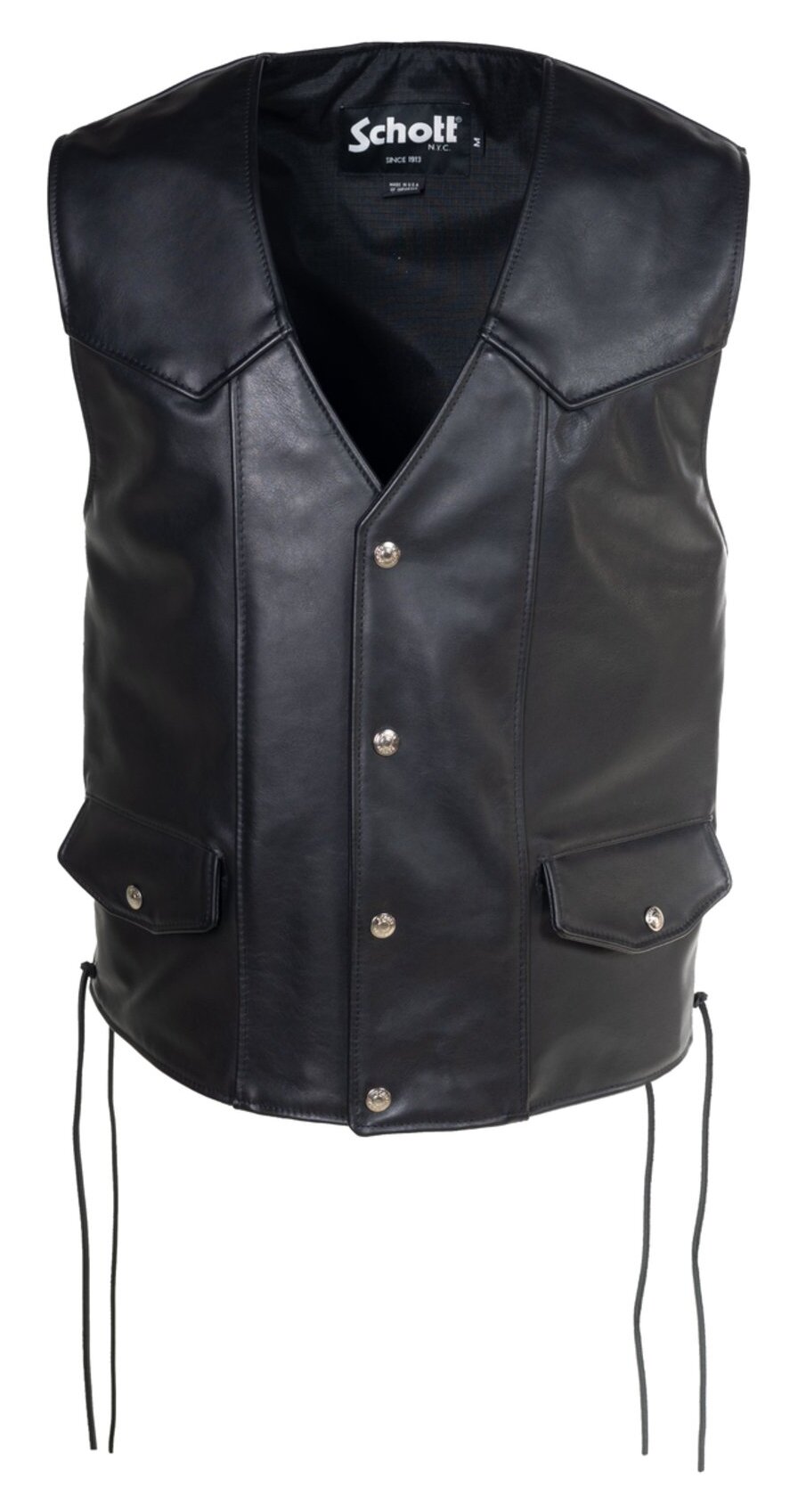 Schott Genuine Pebbled Biker Chaleco
