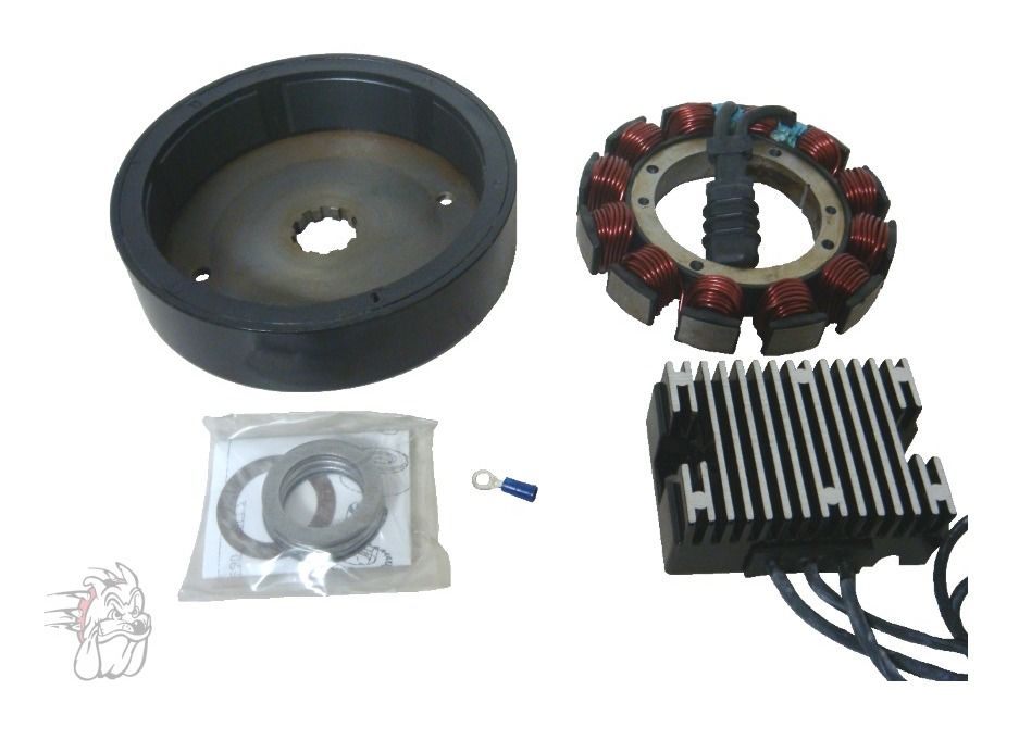 Sistema de carga Spyke de alta resistencia de 32 amperios para Harley Big Twin (1970-1999)