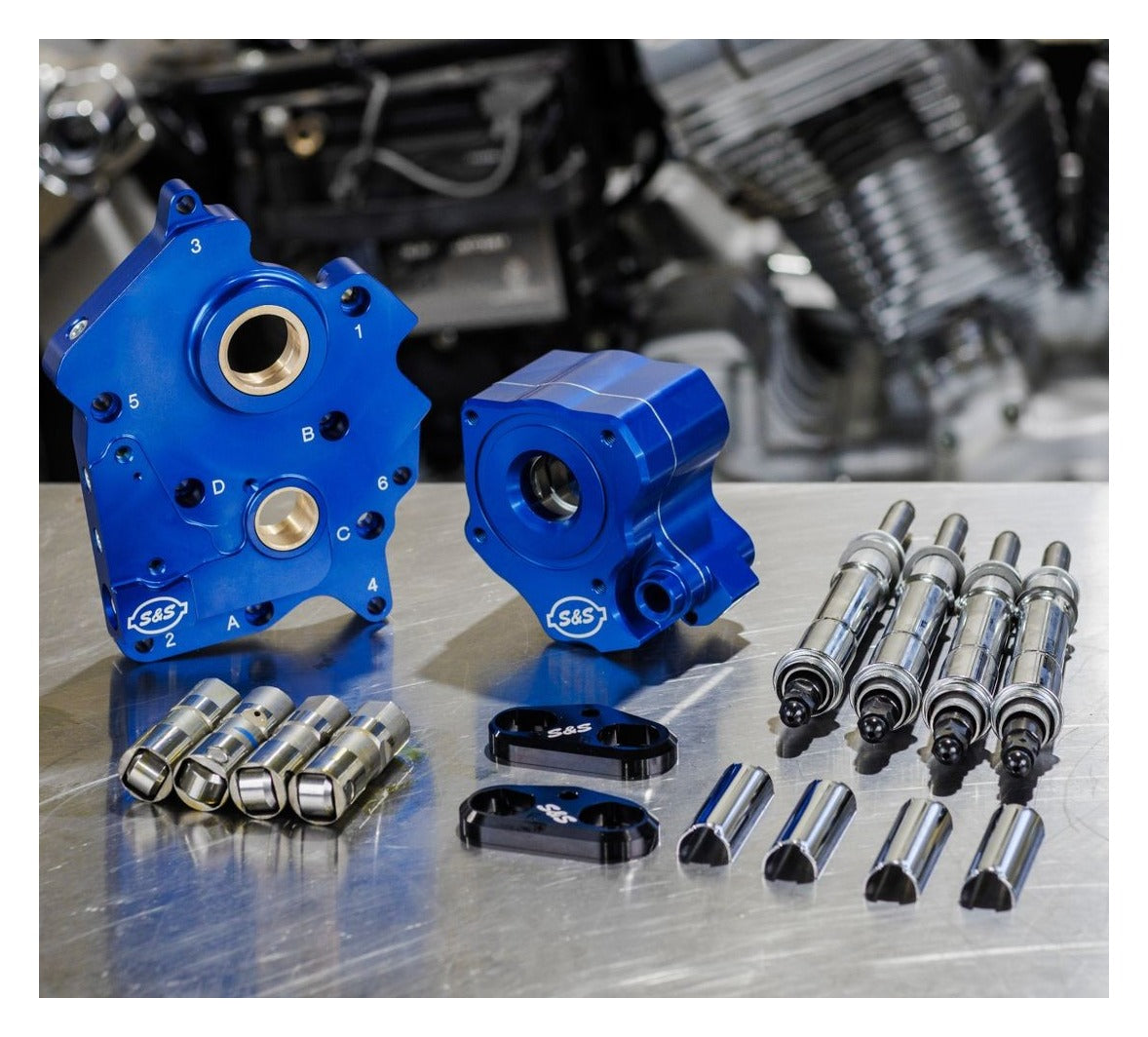 Kit de levas de transmisión por cadena S&S Cycle sin levas para Harley