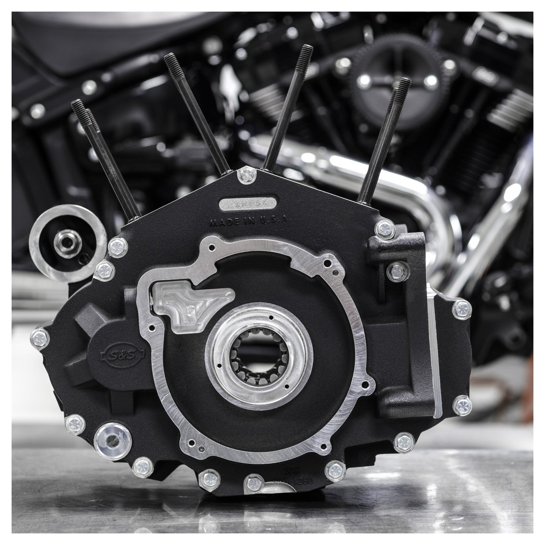 Conjunto de cárter S&S Cycle MK-Series para Harley M8