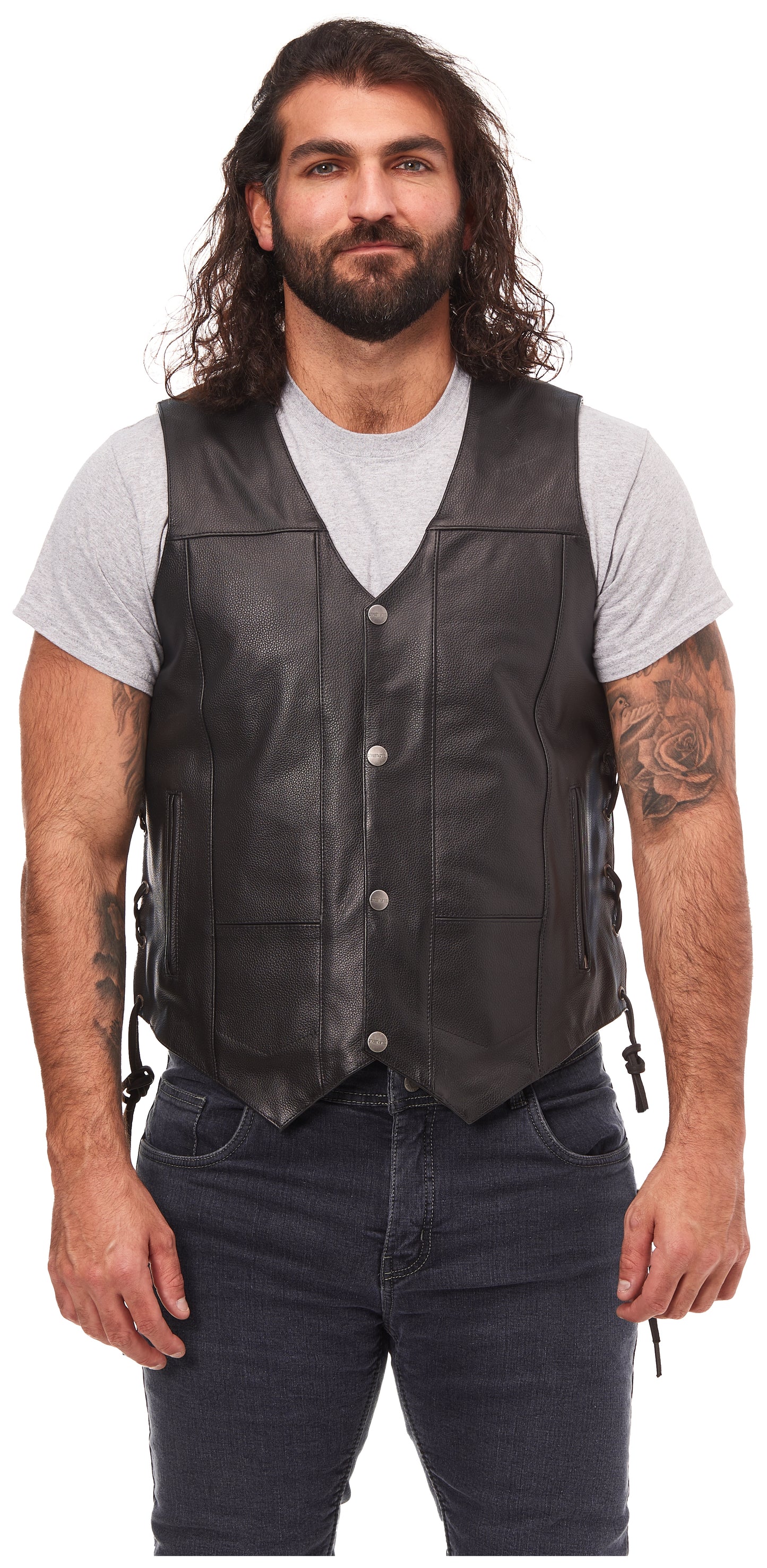 Street & Steel 2nd Amendment 2 Chaleco de cuero