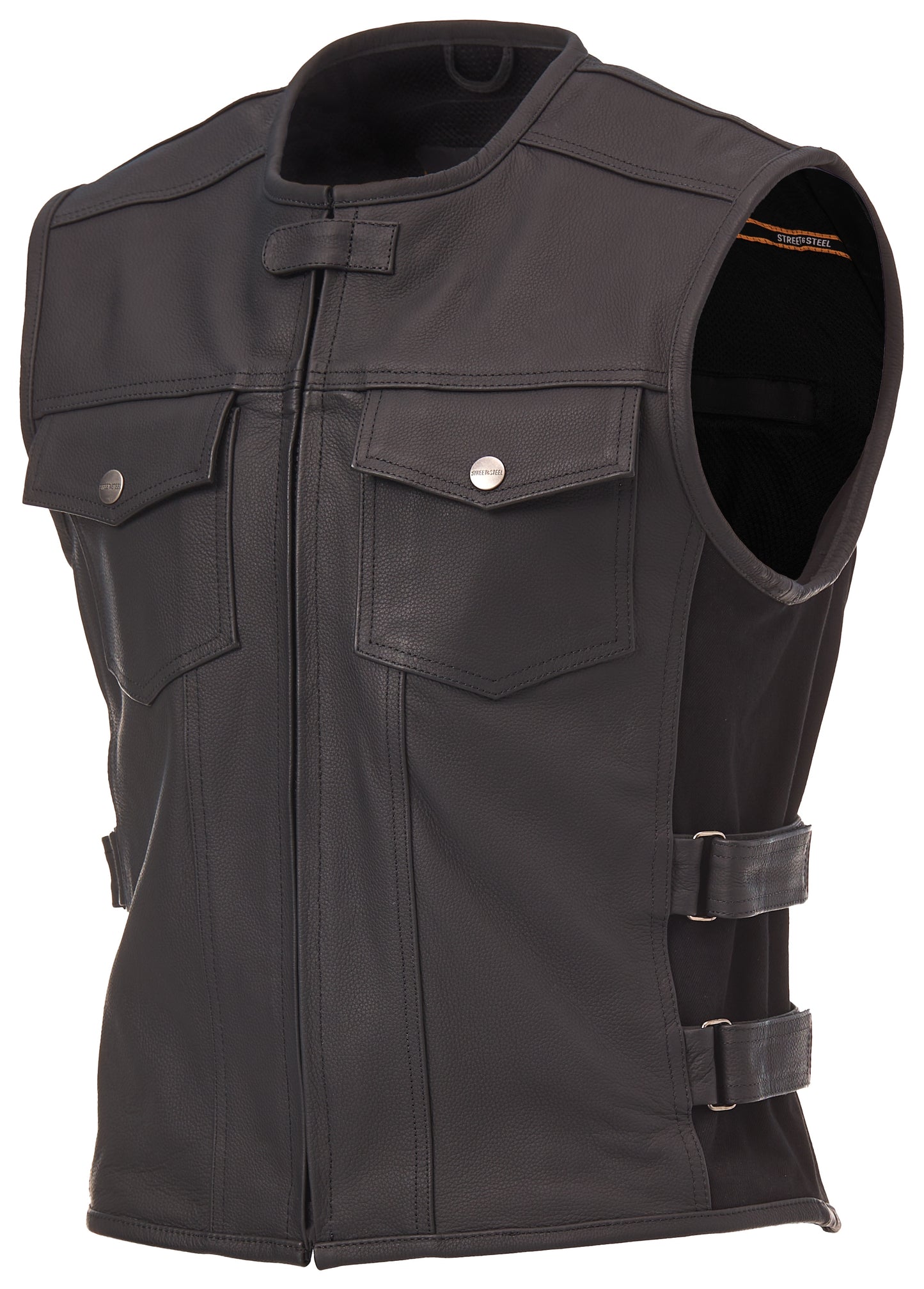 Street & Steel Brawler Chaleco de cuero