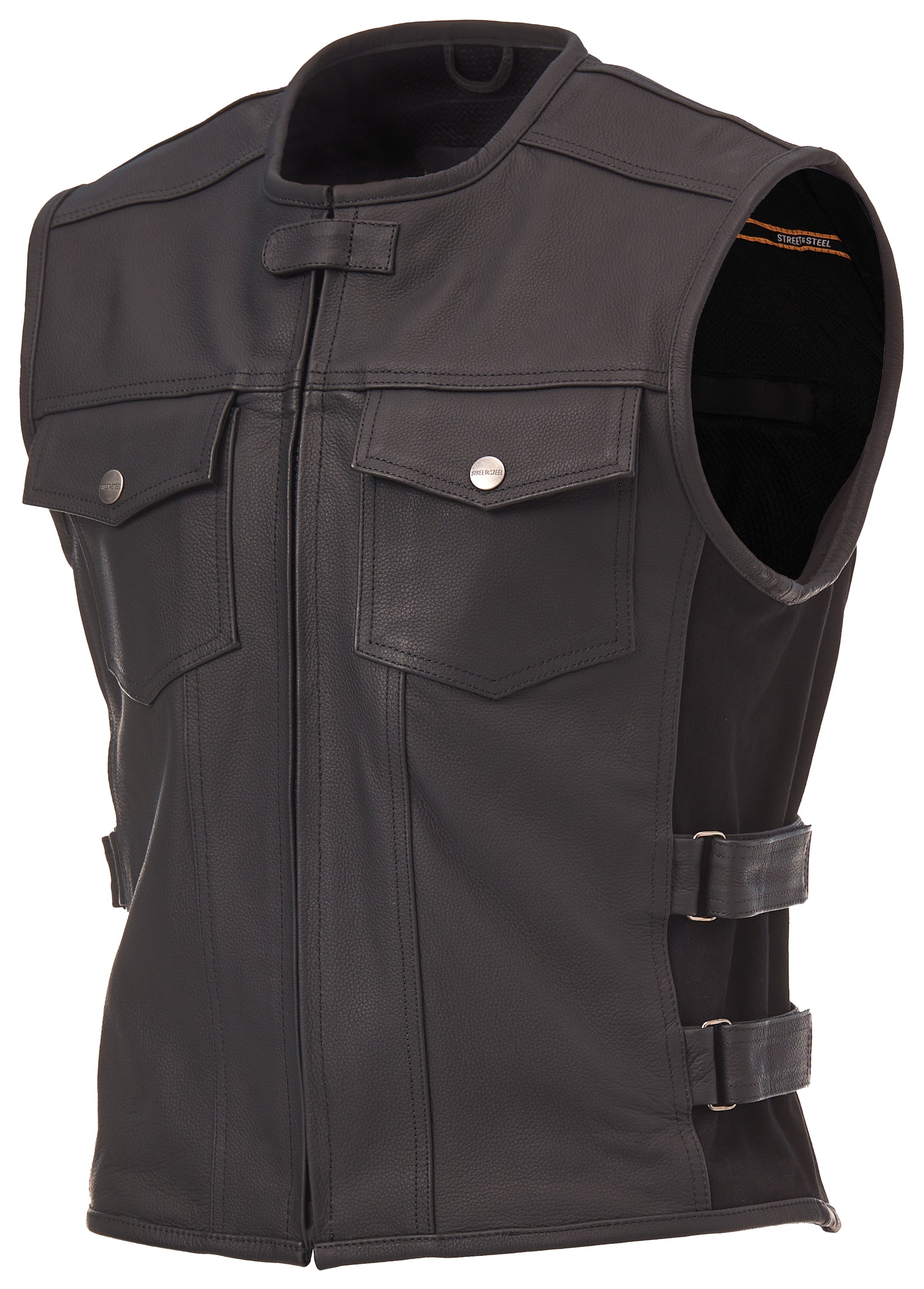 Street & Steel Brawler Chaleco de cuero