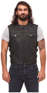 Street & Steel Brawler Chaleco de cuero