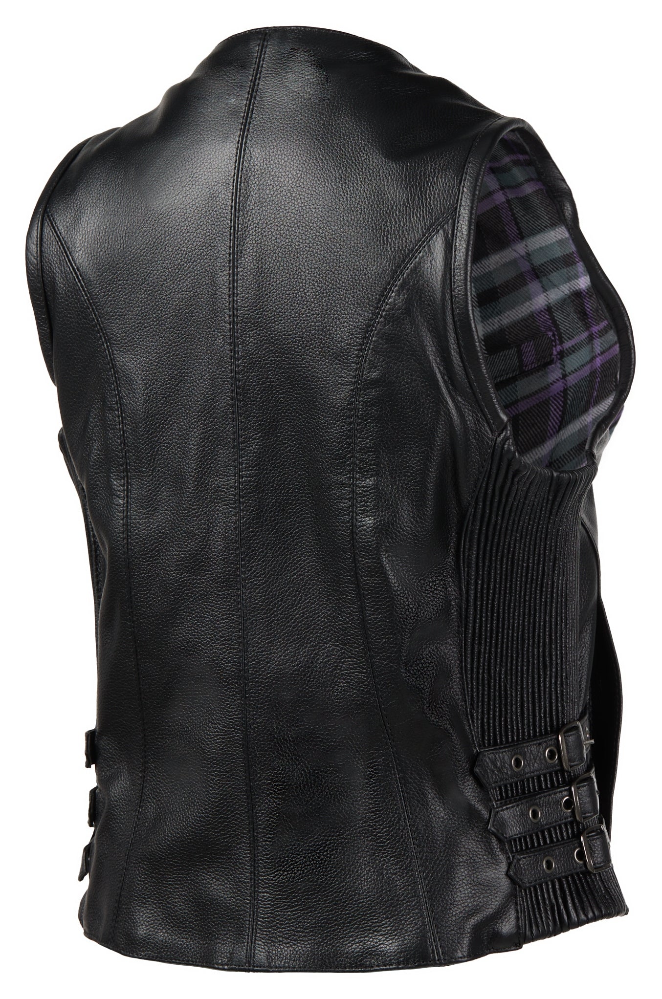 Street & Steel Nightstar Chaleco de cuero para mujer