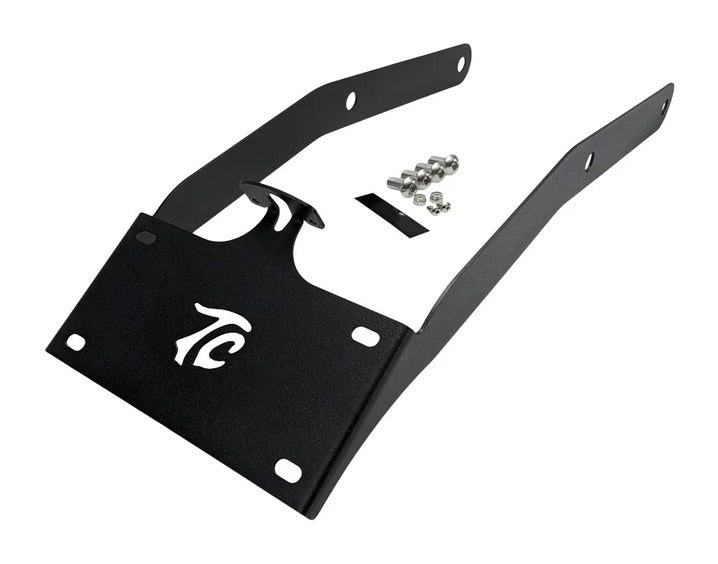 Soporte de reubicación de matrícula TC Bros para Harley Softail