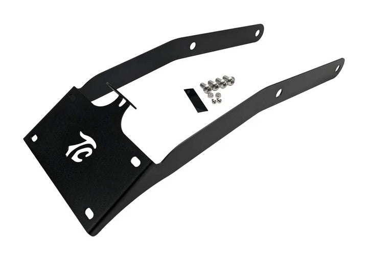 Soporte de reubicación de matrícula TC Bros para Harley Softail