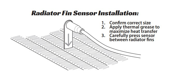Sensor de aleta del radiador del medidor de temperatura Trail Tech TTO