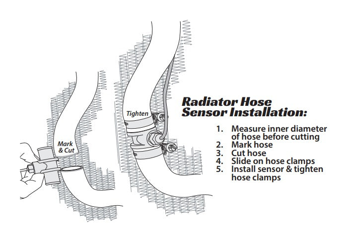 Sensor de temperatura de la manguera del radiador Trail Tech TTO