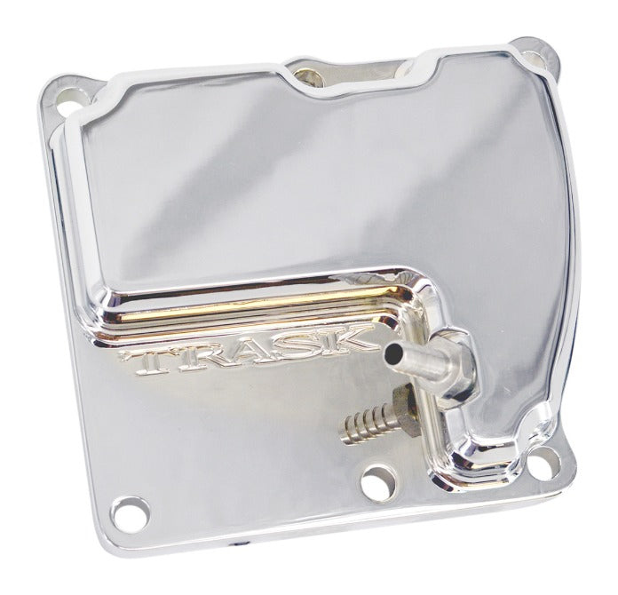 Cubierta superior de transmisión ventilada Trask CheckM8 para Harley Big Twin 2017-2026