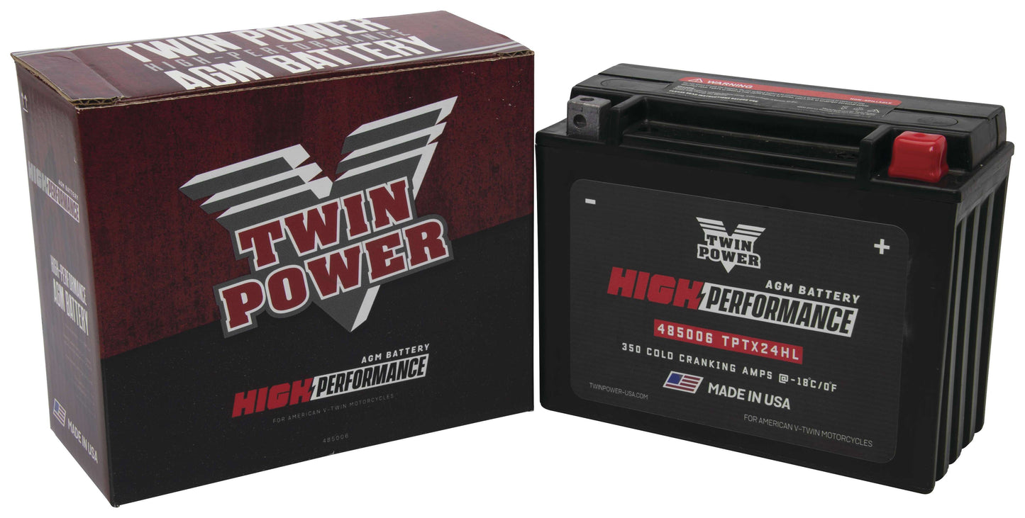 Batería AGM activada de fábrica de alto rendimiento Twin Power para Harley