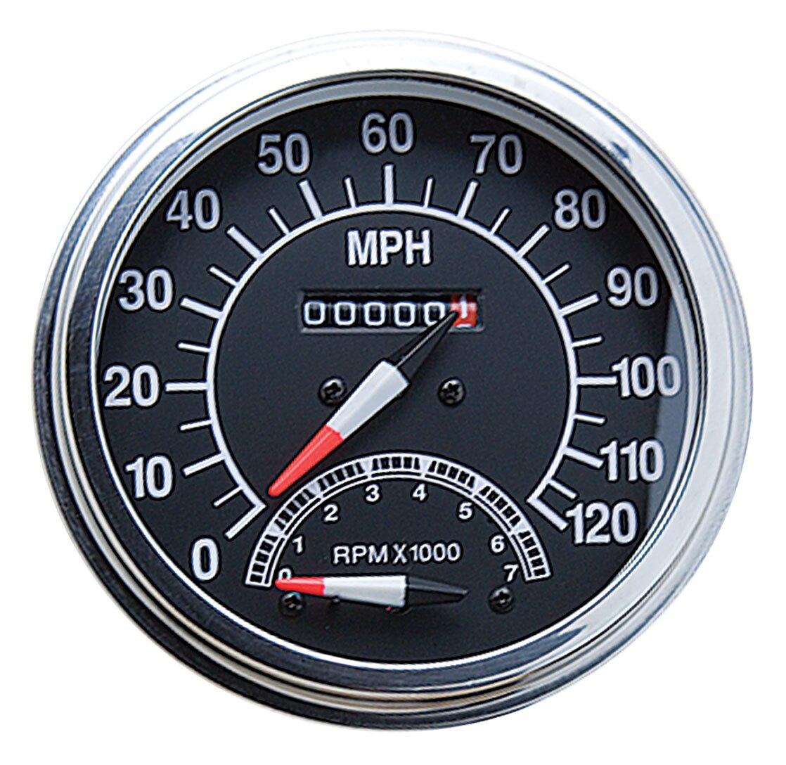 Velocímetro con tacómetro V-Twin Mfg. para Harley Softail 1984-1995
