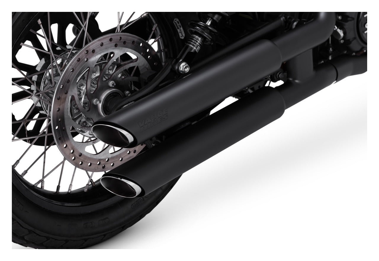 Silenciadores Vance & Hines PCX de 3" redondos Twin Slash Slip-On para Indian Scout 2015-2024