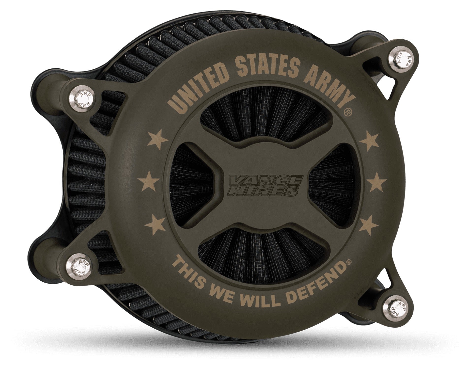 Kit de filtro de aire VO2 de la serie Military Power de Vance & Hines para Harley