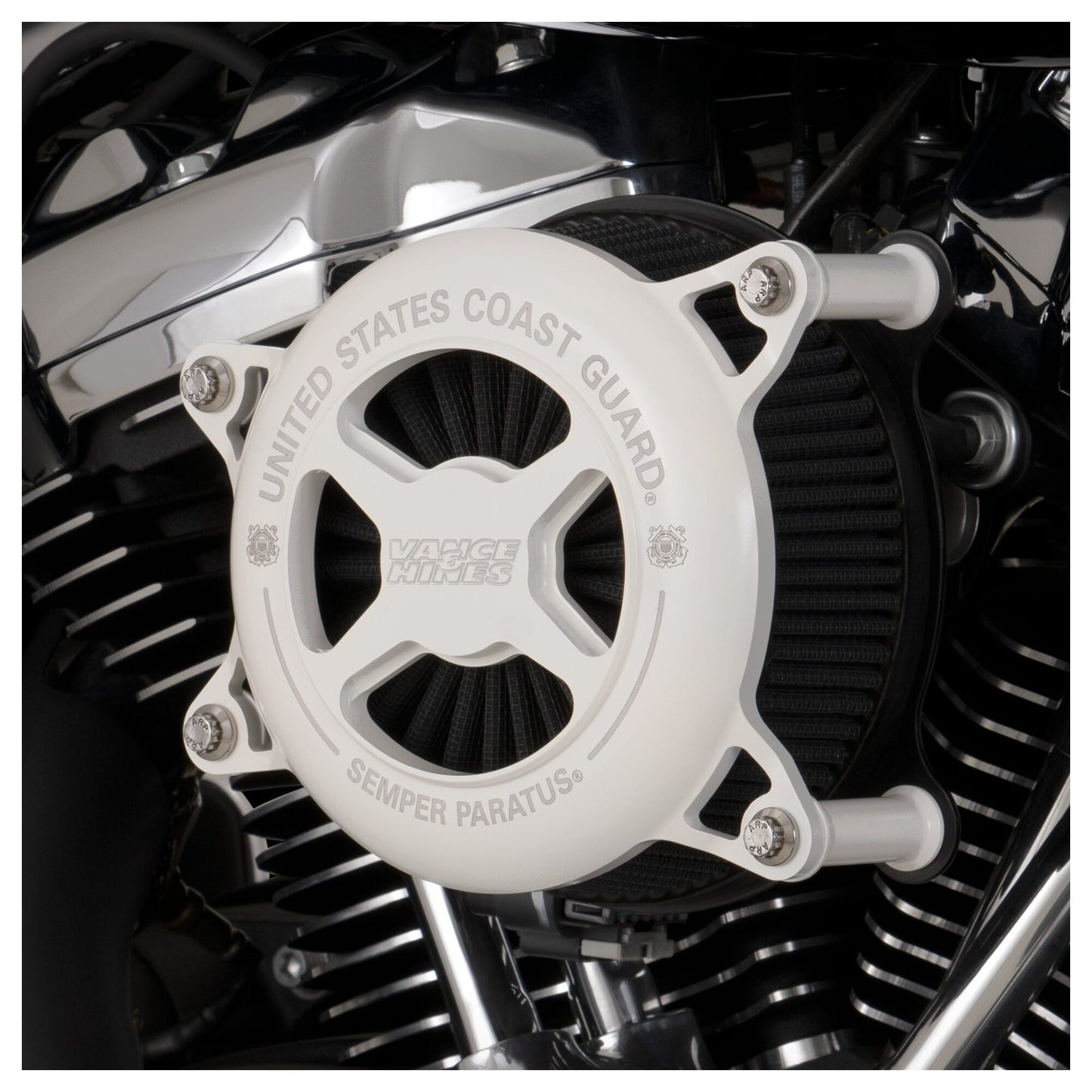 Kit de filtro de aire VO2 de la serie Military Power de Vance & Hines para Harley