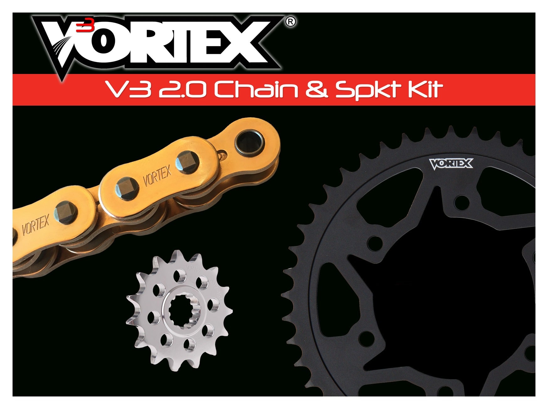 Kit de cadena y piñón Vortex V3 WSS