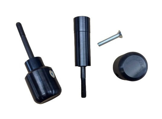 Kit de deslizadores de chasis Woodcraft para Kawasaki Ninja ZX-4R / ZX-4RR 2023-2026, negro/estándar [Previamente instalado]