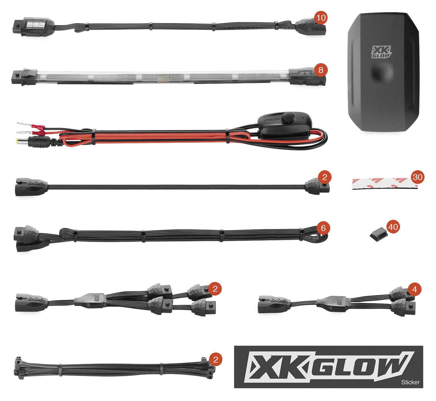 Kit de luces controlado por aplicación XKGlow XKChrome para motocicleta