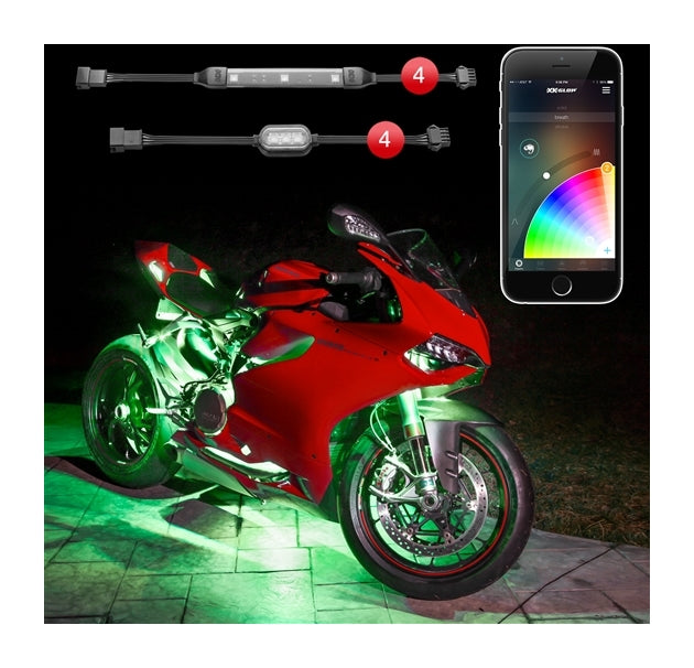 Kit de luces controlado por aplicación XKGlow XKChrome para motocicleta