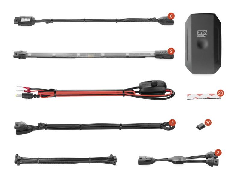 Kit de luces controlado por aplicación XKGlow XKChrome para motocicleta