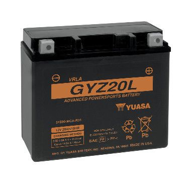 Batería AGM de alto rendimiento activada de fábrica Yuasa GYZ20L
